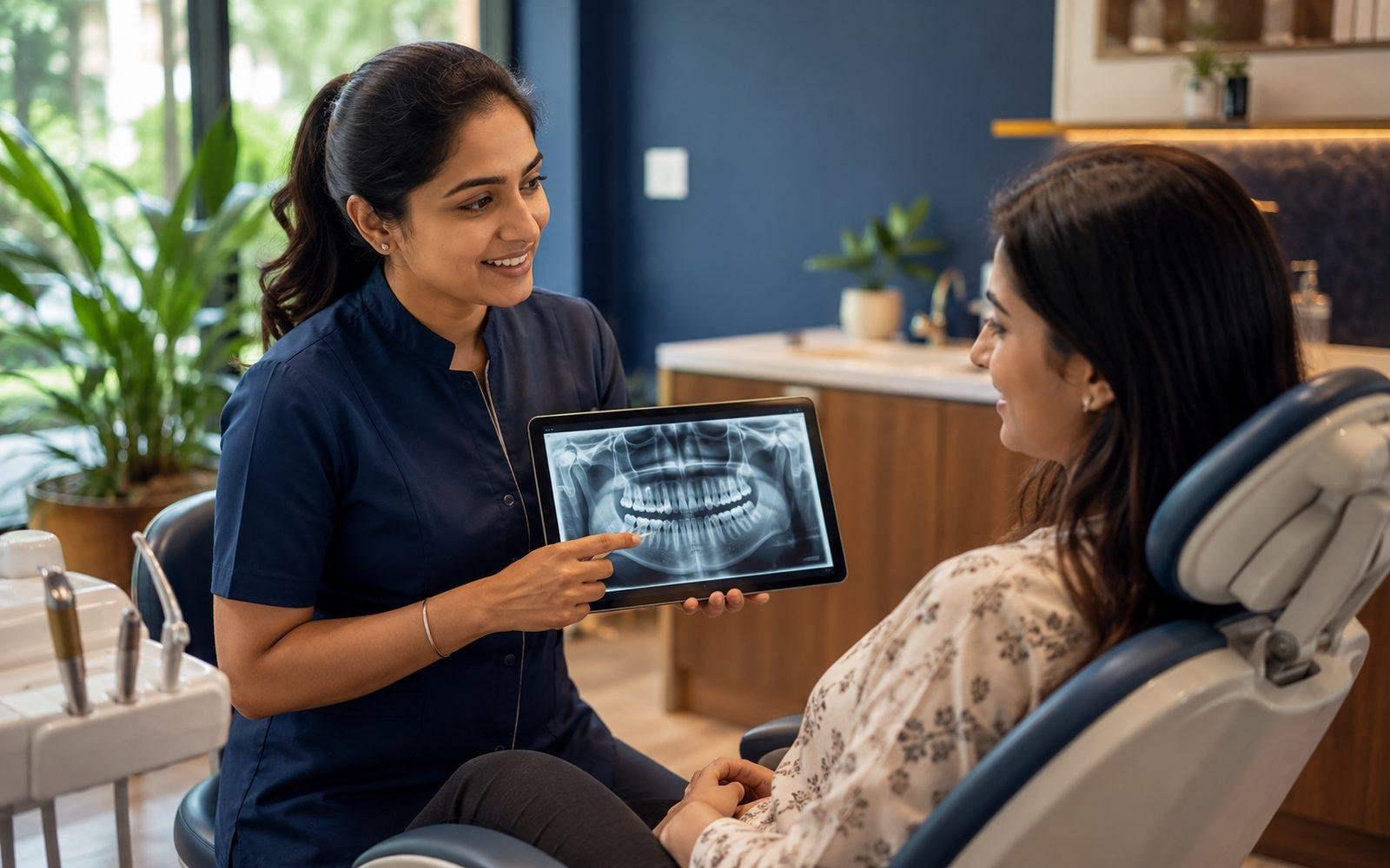 Complete dental checkup with digital X-rays at Divine Dental & Skin Clinic, Ahmedabad